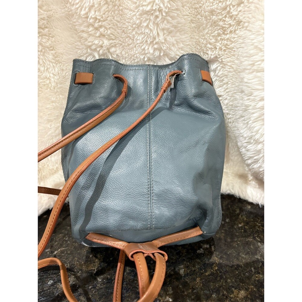 Kelsi Dagger Brooklyn Womens Small Backpack Dark Gray Green Drawstring 9x9 - Picture 5 of 10